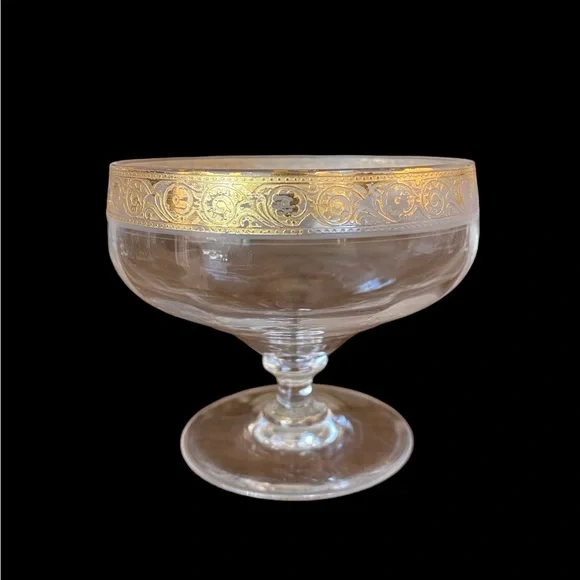 Vintage 1930s Minton Low Sherbet Glasses by Tiffin-Franciscan set of 4 - Picture 6 of 9